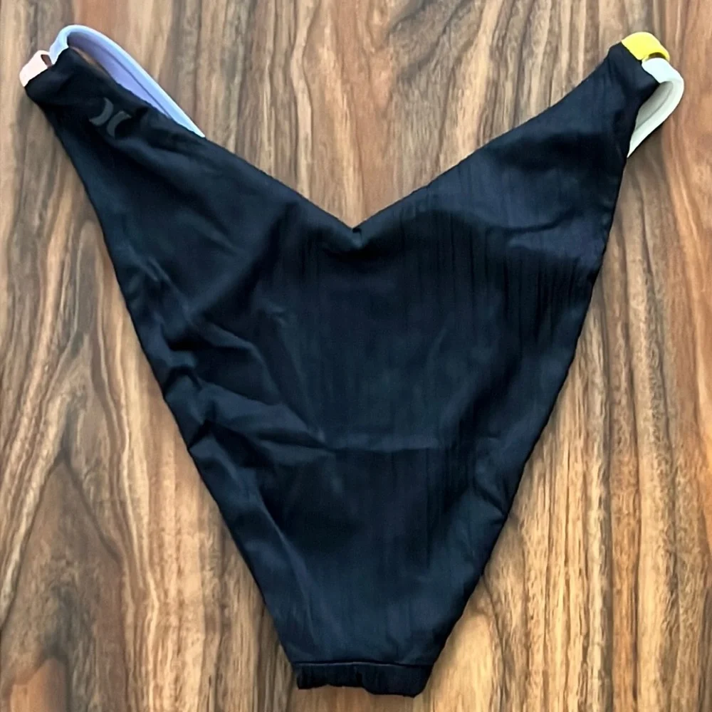 NWOT Hurley High Leg Ribbed Bikini Bottom